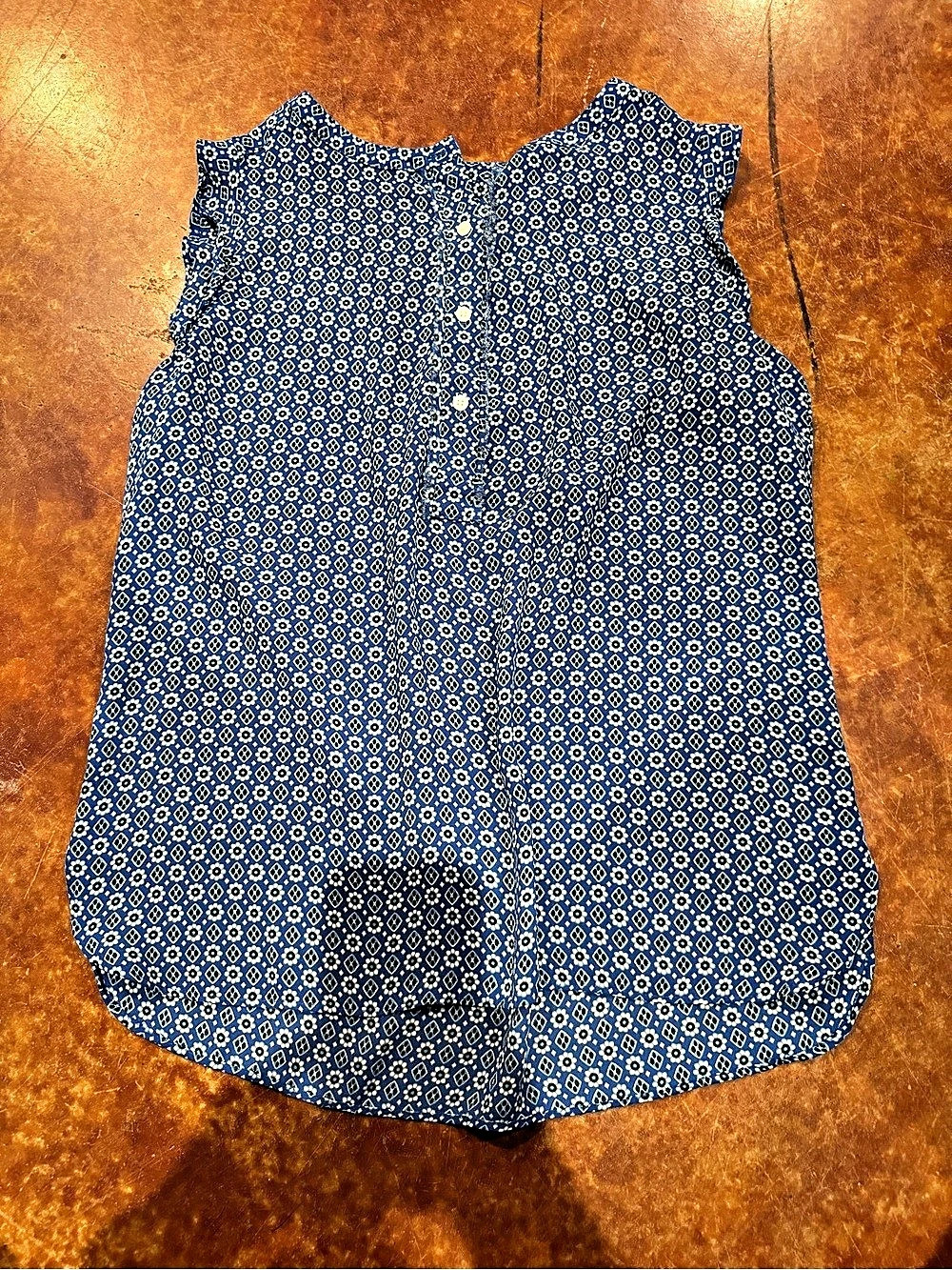 LOFT Blouse in Blue & White